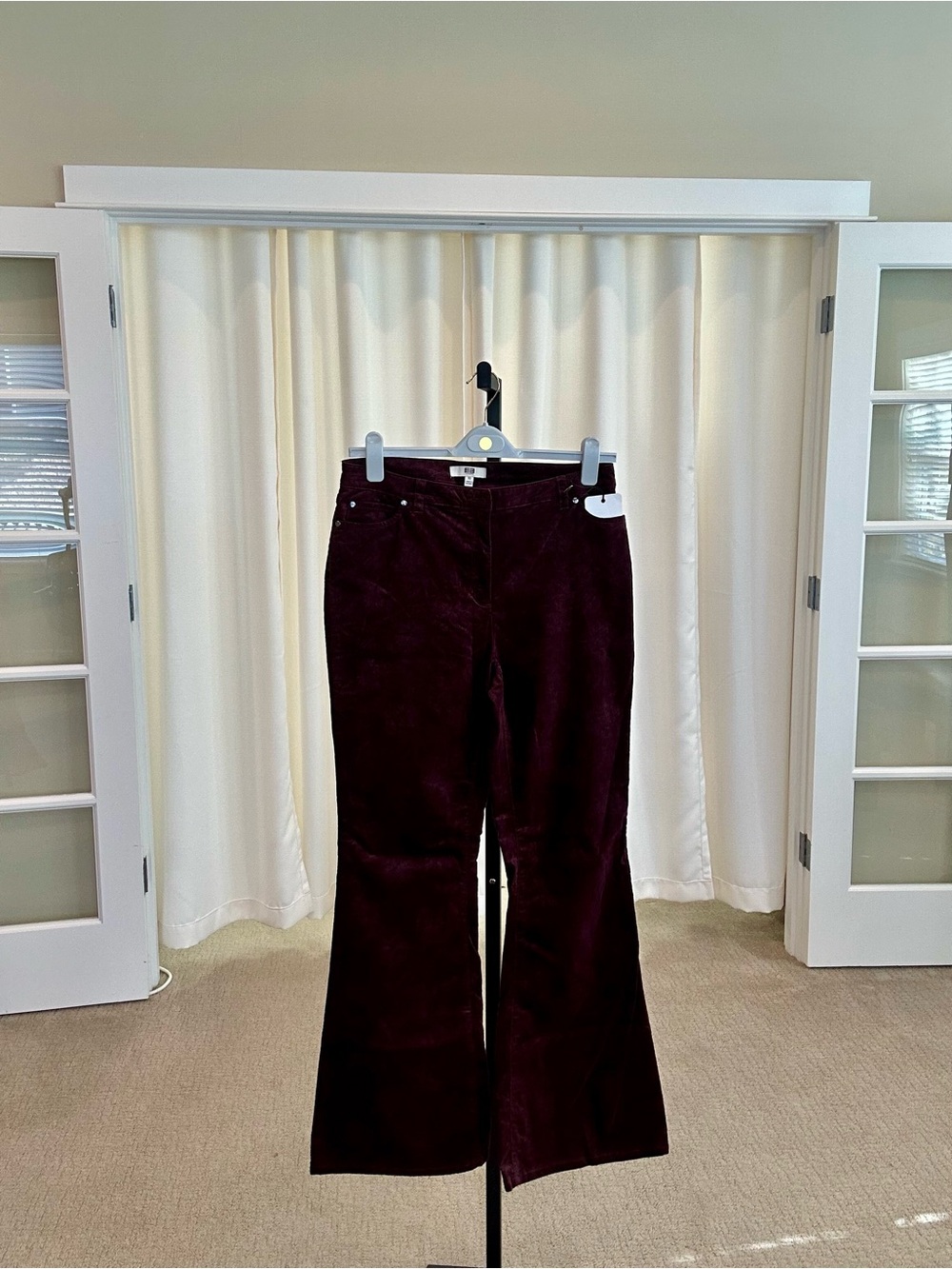 Etcetera Plum Velvet Flare Jeans